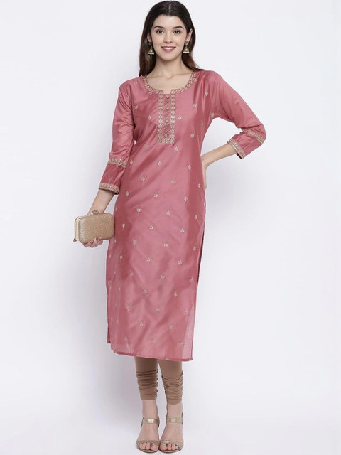 rarethread Women Ethnic Motifs Embroidered Thread Work Kurta - Image 4