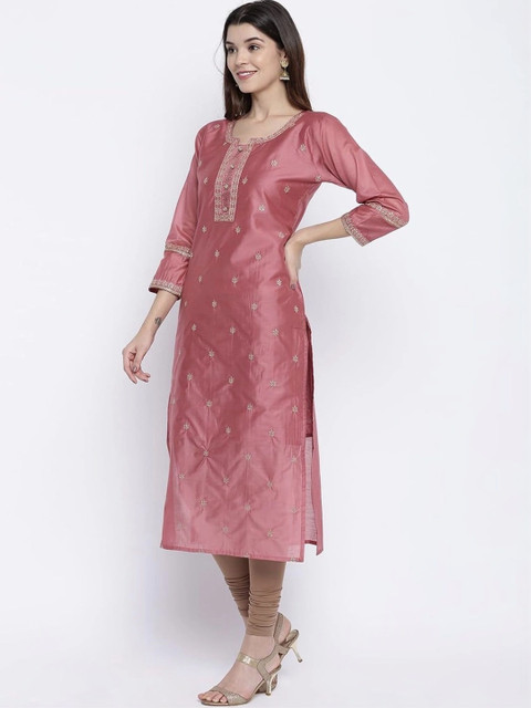 rarethread Women Ethnic Motifs Embroidered Thread Work Kurta - Image 3