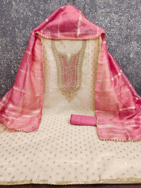 Dhaaga Ghar Embroidered Unstitched Dress Material - Image 3