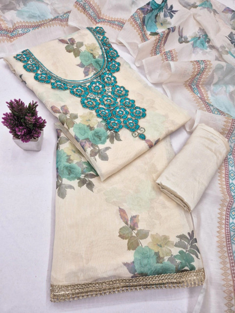 Dhaaga Ghar Embroidered Unstitched Dress Material - Image 2