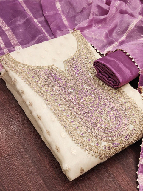 Dhaaga Ghar Embroidered Unstitched Dress Material