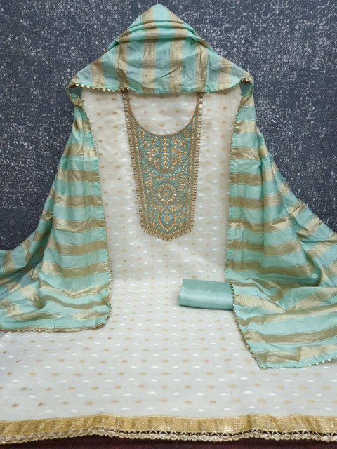 Dhaaga Ghar Embroidered Unstitched Dress Material - Image 3