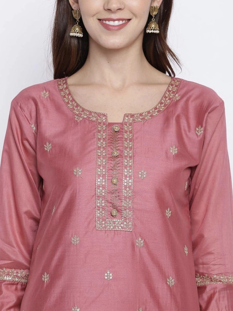 rarethread Women Ethnic Motifs Embroidered Thread Work Kurta - Image 2
