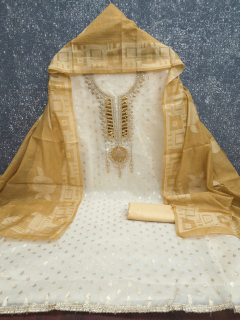 Dhaaga Ghar Embroidered Unstitched Dress Material - Image 3