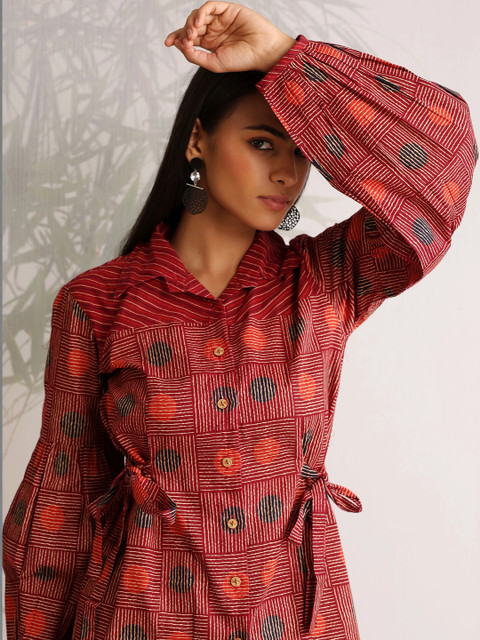 Khushal K Cotton Printed Shirt with Trousers - Image 2