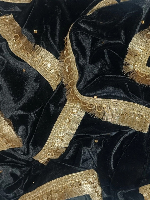 GLOBAL DRESS Velvet Blend Dupatta with Thread Work - Image 2