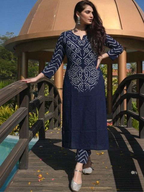 Pjyot by surhi Women Bandhani Printed Kurta