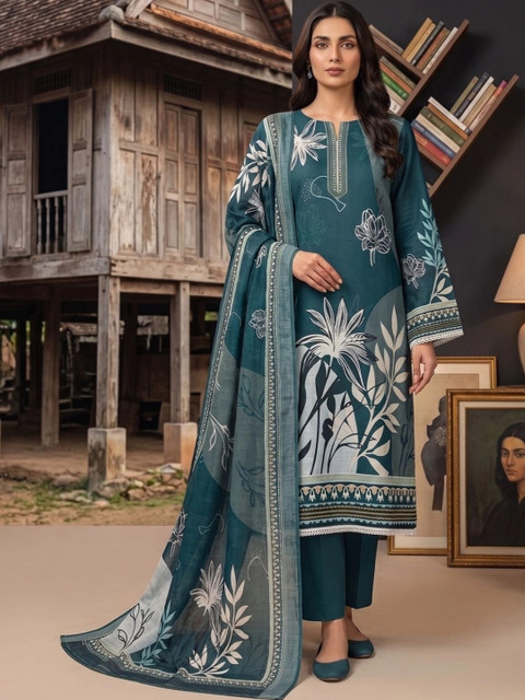 HERE&NOW Printed Unstitched Dress Material