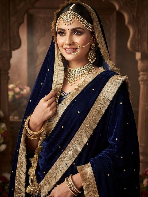 GLOBAL DRESS Velvet Blend Dupatta with Zari - Image 4