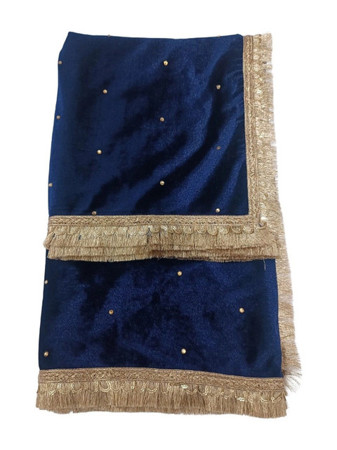 GLOBAL DRESS Velvet Blend Dupatta with Zari - Image 3