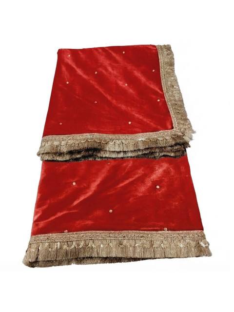 GLOBAL DRESS Velvet Blend Dupatta with Sequinned - Image 5