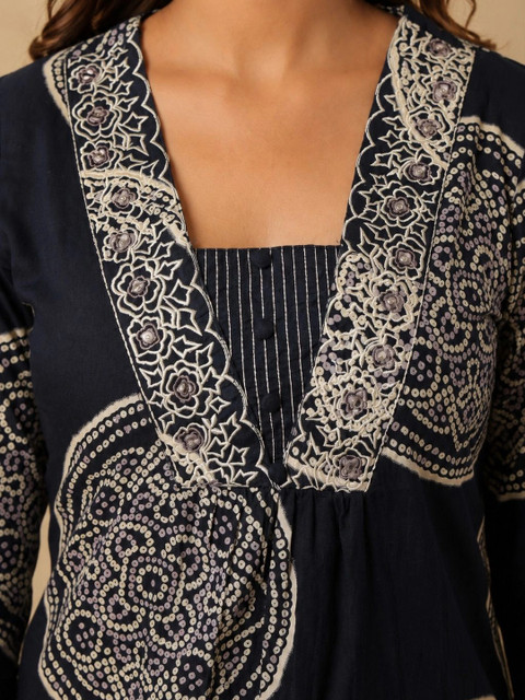 Araaha Women Ethnic Motifs Printed Regular Pure Cotton Kurta with Palazzos & With Dupatta - Image 2