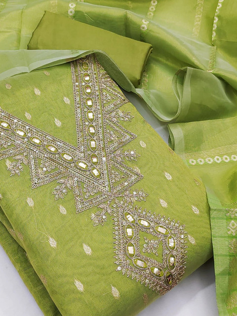HERE&NOW Embroidered Unstitched Dress Material - Image 3