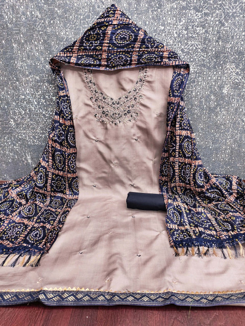 KALINI Embroidered Unstitched Dress Material - Image 2