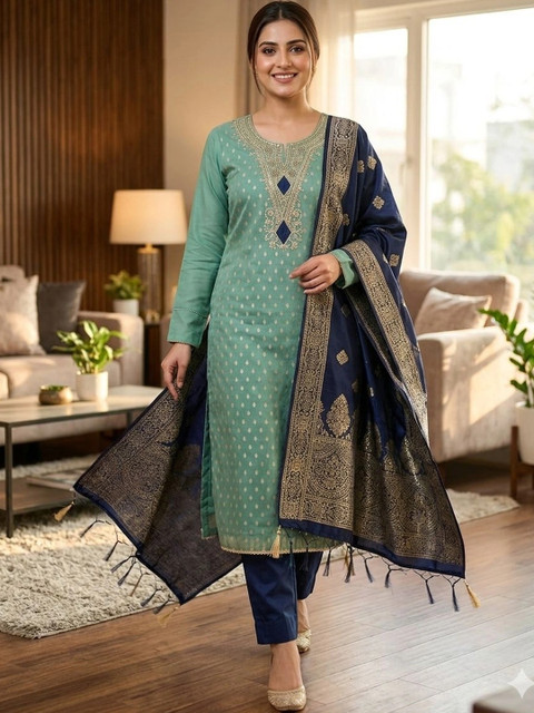 HERE&NOW Embroidered Unstitched Dress Material