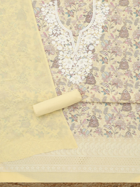 Soch Printed Unstitched Dress Material - Image 4