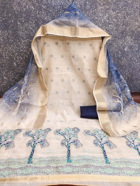 KALINI Pure Cotton Unstitched Dress Material - Image 2
