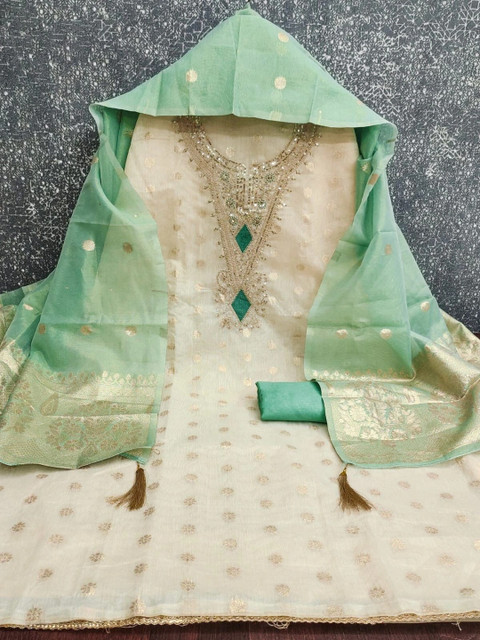 HERE&NOW Embroidered Unstitched Dress Material - Image 6