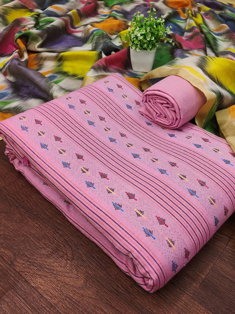 KALINI Pure Cotton Unstitched Dress Material