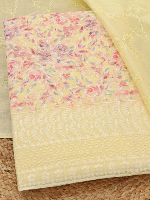 Soch Printed Unstitched Dress Material - Image 2