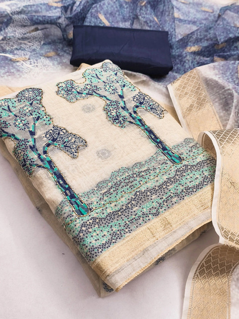 KALINI Pure Cotton Unstitched Dress Material - Image 3