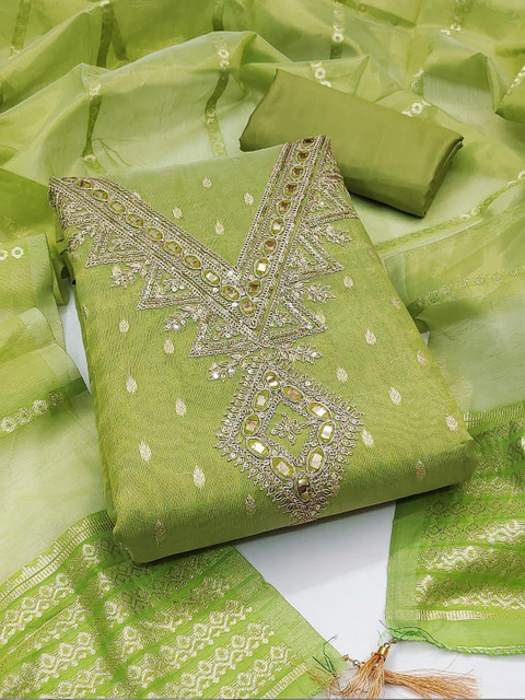 HERE&NOW Embroidered Unstitched Dress Material - Image 2