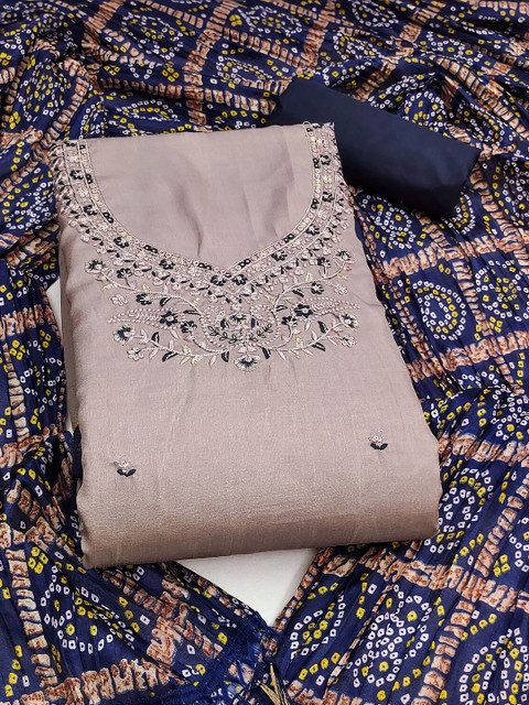 KALINI Embroidered Unstitched Dress Material