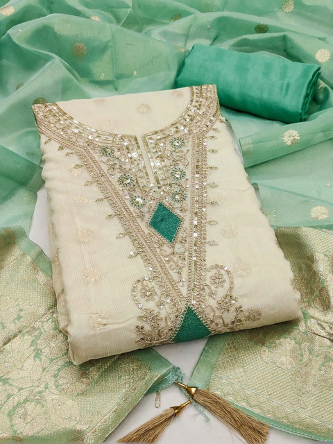 HERE&NOW Embroidered Unstitched Dress Material - Image 2