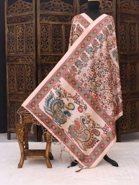 LUMIN KNOT Ethnic Motifs Printed Kalamkari Dupatta - Image 4