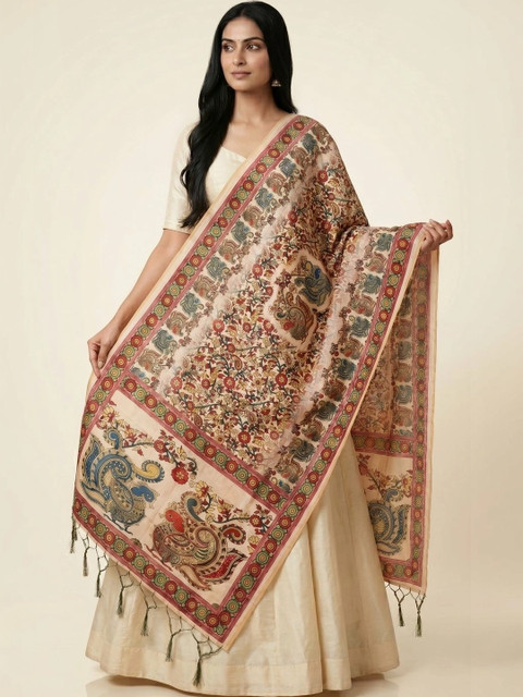 LUMIN KNOT Ethnic Motifs Printed Kalamkari Dupatta - Image 3