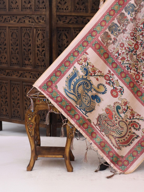 LUMIN KNOT Ethnic Motifs Printed Kalamkari Dupatta - Image 5