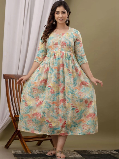 NITVAN Women Floral Printed Floral Kurta - Image 3