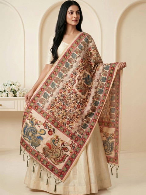 LUMIN KNOT Ethnic Motifs Printed Kalamkari Dupatta