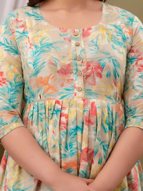 NITVAN Women Floral Printed Floral Kurta - Image 2