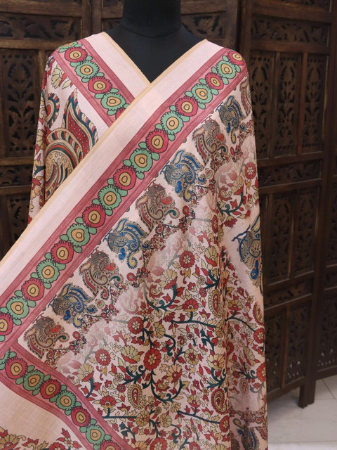 LUMIN KNOT Ethnic Motifs Printed Kalamkari Dupatta - Image 6