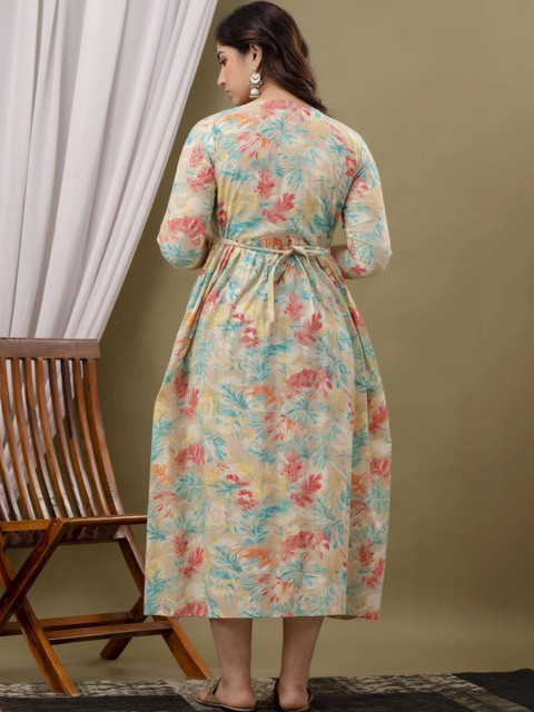 NITVAN Women Floral Printed Floral Kurta - Image 5