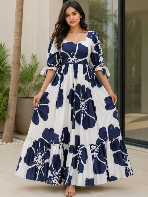 Rahigomar Women Floral Printed Floral Anarkali Kurta