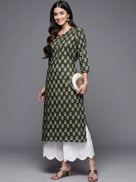 KALINI Women Ethnic Motifs Printed Kurta - Image 4