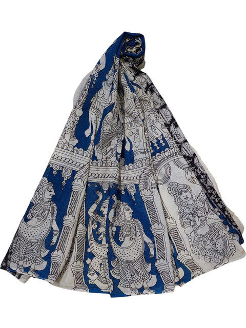 ivikta Ethnic Motifs Printed Pure Cotton Kalamkari Dupatta
