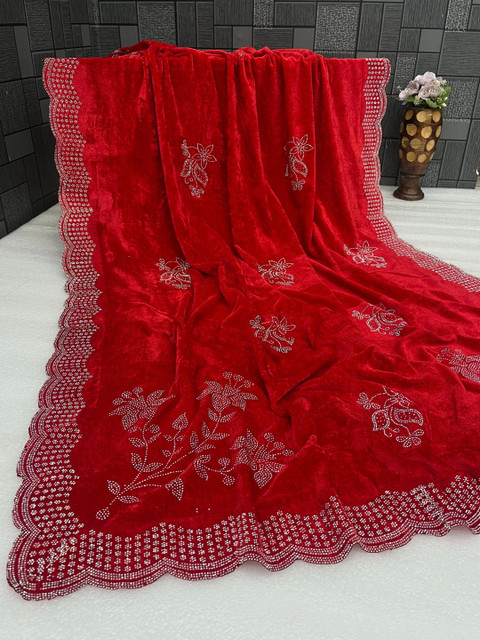 tathastufab Velvet Dupatta with Beads and Stones - Image 6