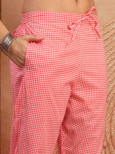 Sangria Women Floral Printed Regular Pure Cotton Kurta with Trousers & With Dupatta - Image 4