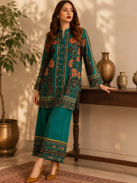 SZN Women Ethnic Motifs Printed Regular Kurta with Palazzos - Image 3