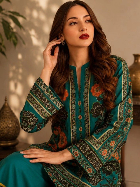 SZN Women Ethnic Motifs Printed Regular Kurta with Palazzos - Image 2