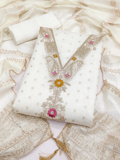 Dhaaga Ghar Embroidered Unstitched Dress Material