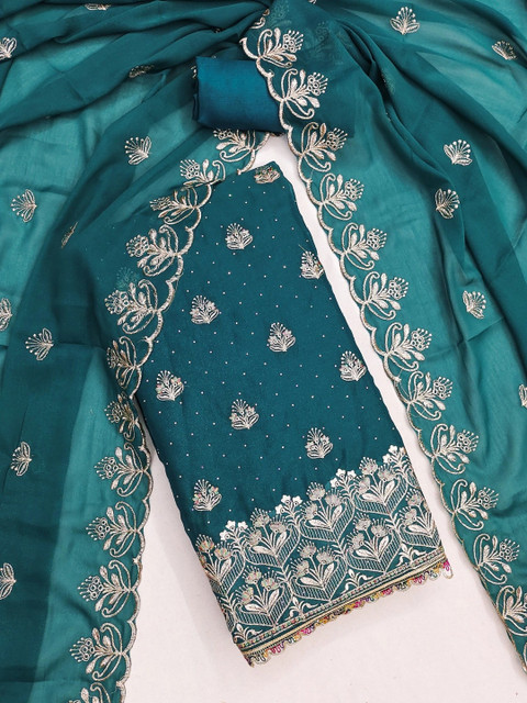Dhaaga Ghar Embroidered Unstitched Dress Material - Image 2