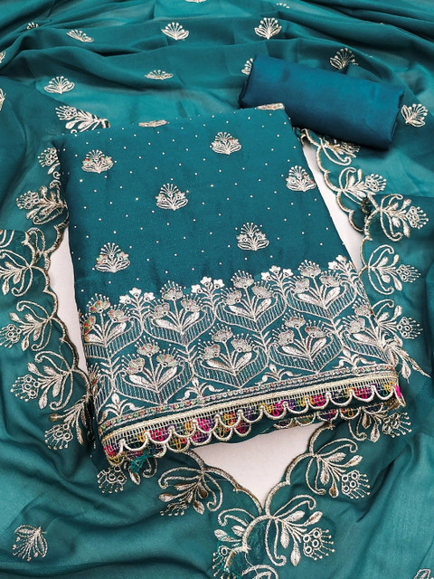 Dhaaga Ghar Embroidered Unstitched Dress Material
