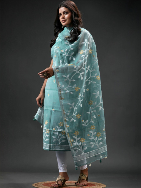 oishani saree ghor Pure Cotton Unstitched Dress Material - Image 6