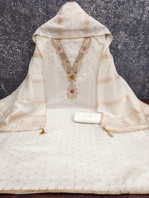 Dhaaga Ghar Embroidered Unstitched Dress Material - Image 2