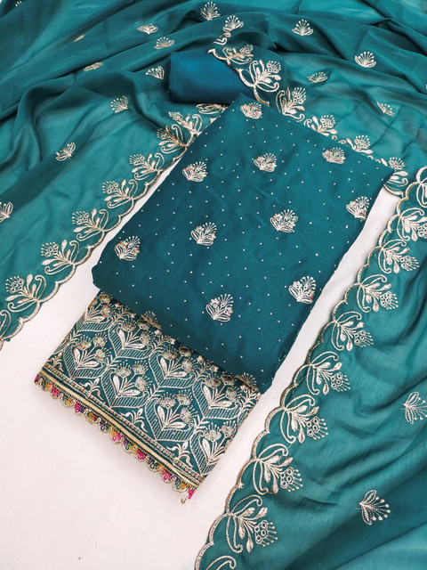 Dhaaga Ghar Embroidered Unstitched Dress Material - Image 3