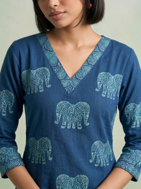 AADVIKA Women Ethnic Motifs Printed Indie Prints Kurta - Image 5
